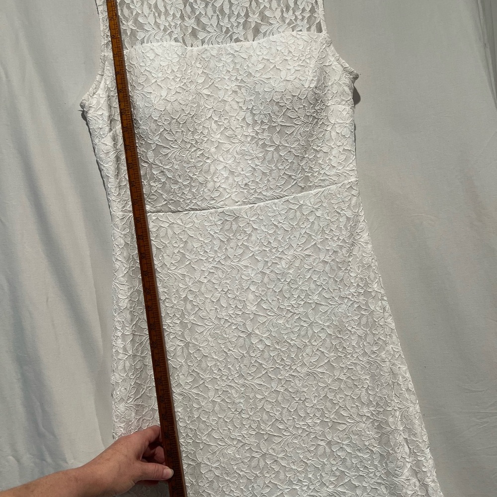 Kensie White Lace High Low Dress Sleeveless Fit Flare Size 10 Feminine - Picture 8 of 16